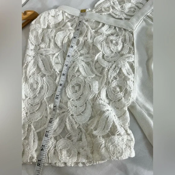 Free People We the Free Catalina lace & knit bohemian crop top size large - Picture 6 of 10